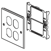 Legrand - Wiremold V4047BB 4000® Series Two-Gang Overlapping Cover Two Duplex Receptacles